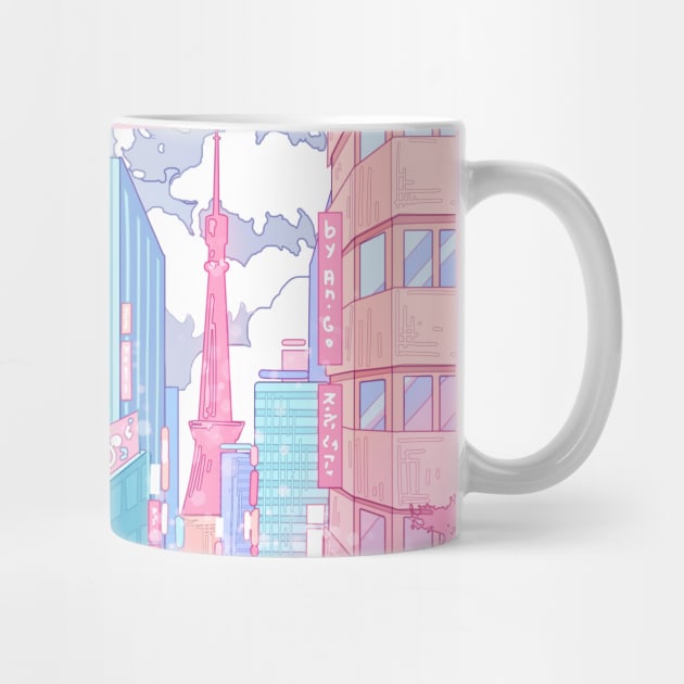 The  pastel Tokyo cityscape by AnGo